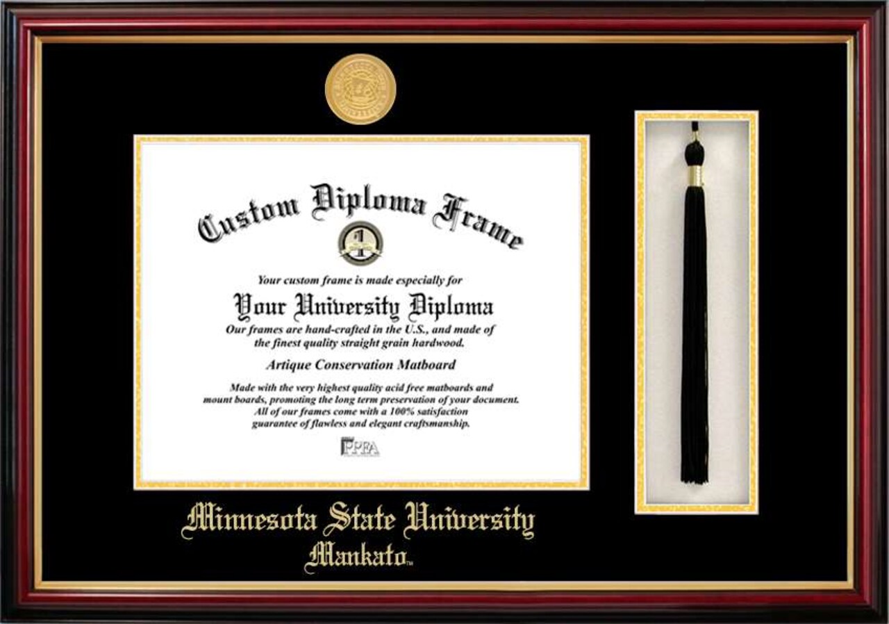 Minnesota State University, Mankato 11w x 8.5h Tassel Box and Diploma Frame